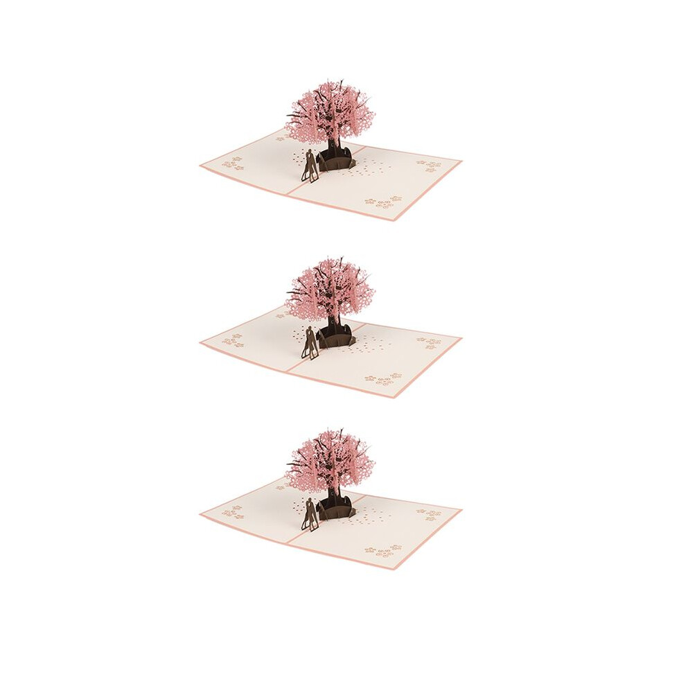 3X Handmade Romantic Birthday, Anniversary, Dating Card For Husband, Blossom Tree With Couples 4713037726886