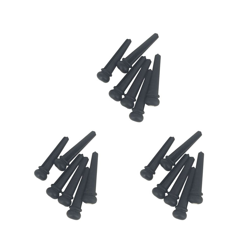 3X Ebony Guitar Bridge Pins,Ebony End Pin,Endpin,Abanlone Dot For Acoustic Guitar Parts Replacement (Black) 4711354337259