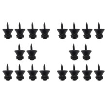 20 X Elektrisk Akustisk Gitarr Basrem Knapp SkruvlåS Pins Pegs Pads Svart