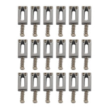 18 Pieces Electric Guitar Bridge Saddles Flat Set for Strat Tele Guitar Replacement
