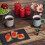 Schiefer Servierplatten 4er Set, 26x16 cm 4