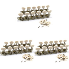 3X Piquets de Réglage de Guitare Acoustique 12 Cordes Têtes de Machine Chromées 6L 6R Pièces Accessoires D'Instruments de Guitare Acoustique