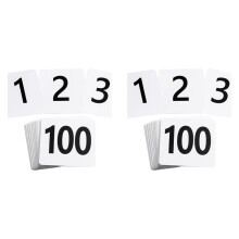 200 Stück Tischnummern 1-100, Tischnummern Aus Kunststoff, Doppelseitige Tischnummernkarten für Hochzeitsempfänge und Restauranttische