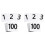 200Pcs Table Numbers 1-100,Plastic Table Numbers, Double Sided Table Number Cards for Wedding Reception Restaurant Table 1