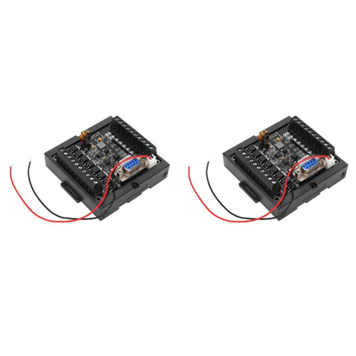2X Controlador Programable FX1N-20MT MóDulo PLC Regulador Tablero de Control Industrial DC24V Controlador LóGico Programable