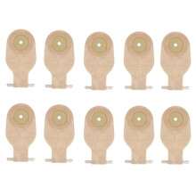 10 Stück Stomabeutel, Einteilig, Entleerbare Beutel für Kolostomie, Ileostomie, Stomapflege, 20-60 mm Ablassventil, Kolostomiebeutel