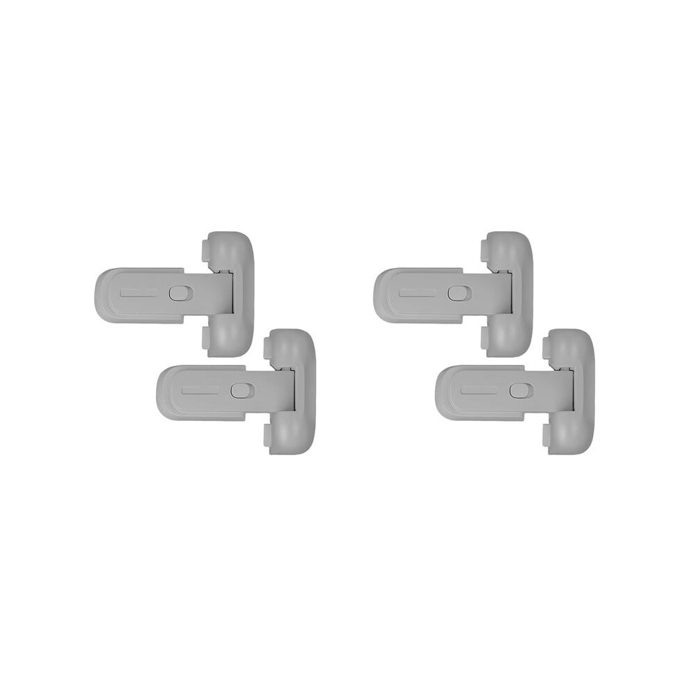 4Pcs Safe Fridge Lock, Child Proof Refrigerator Freezer Door Lock, Protect Refrigerators With Sealing Strips Grey 6031144156265