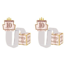 2X DIY Birthday Money Box Cash Gifts, Pull Out Happy Birthday Card 30Pcs Transparent Bags, Money Gifts Box