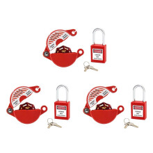 3X Outdoor Faucet Lock with Safety Padlock - Water Spigot Lock, Hose Bib Lock for 1 to 2-1/2 in Dia Valve Handles