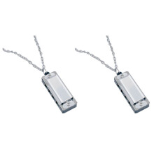 2X Mondharmonica Ketting 4 Gaten 8 Toon Mondharmonica Draagbaar Muziekinstrument voor Kinderen en Beginners