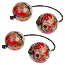 2X Handritade Maracas Musikinstrument Rytmiska Bollar Shaker Rhythm Balls Shaker Shaking Balls Hand Shaker Balls
