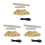 3 Set Acoustic Guitar String End Nut Bridge Saddle Abalone Pins Replacements Set (Brass Pins & Bone Saddle Nut) 1