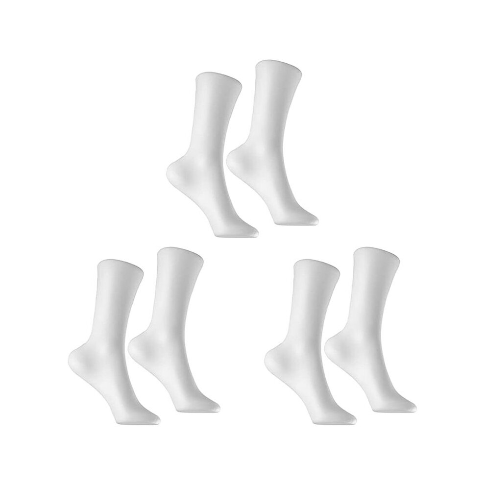 6 Pcs Mannequin Foot Sock Model Female Foot Sock Display Short Stocking Ankle Bracelet Jewelry Display Stand, White