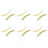 12Pcs Metal String Spreaders Guitar Luthier Tool pour Cleaning Fretboard Jaune 1