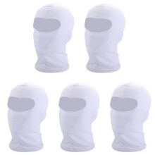 5X Outdoor Full Face Mask Spandex Balaclava Thin Motorcycle Cycling Ski CS Mask White