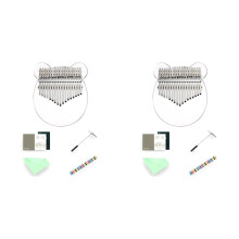 2X Kalimba 17 Touches Piano Ă Pouce, Instrument de Piano Ă Doigt en Acrylique Transparent Transparent