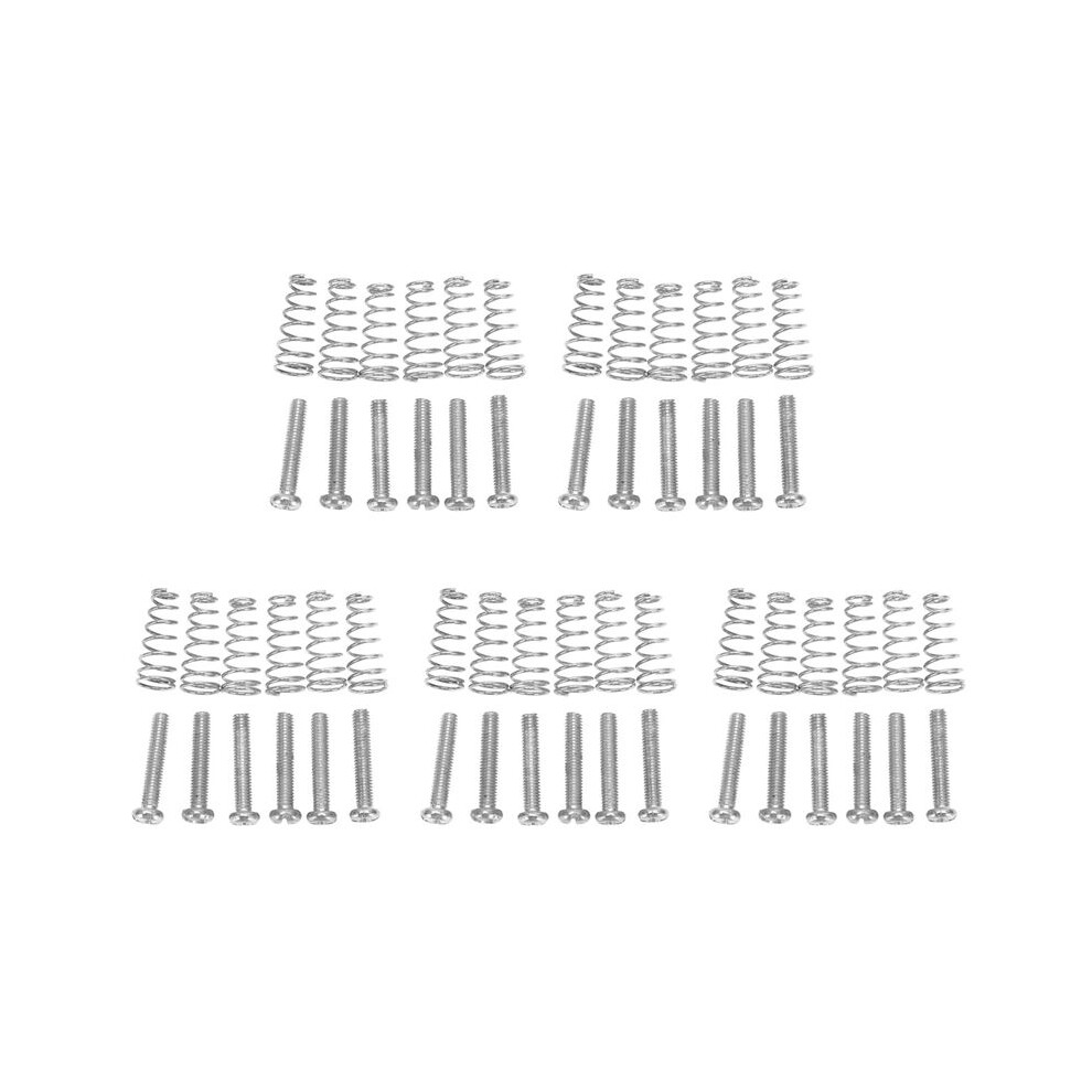 30 Pcs Electric Guitar Tremolo Bridge String Saddles Mount Adjust Conical Spring And Screws Silver 4711227063568