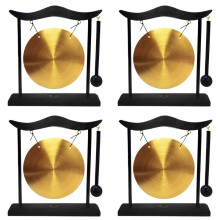 4X Desktop Gong Tafel Windgong Percussie Instrument Bekkens Gongs met Mallet voor Home Decor Housewarm Gift-A
