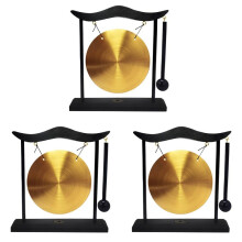 3X  Desktop Gong Tafel Windgong Percussie Instrument Bekkens Gongs met Mallet voor Home Decor Housewarm Gift-A