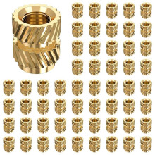 600Pcs M3X5.7-OD4.6 Thread Knurled Brass Threaded Heat Set Heat Resistant Insert Embedment Nut for 3D Printer