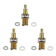 3Pcs Guitar Push/Push Potentiometer Short Shaft Push Push Potentiometer Electric Guitar Pot A500K for Guitar Bass Parts
