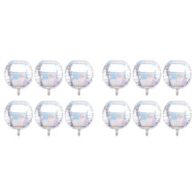 12 Globos Iridiscentes de Bola de Discoteca, Enormes Globos de Papel de Aluminio de Discoteca Plateados Brillantes para Decoración de Fiesta