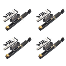 4X Chevalet de Guitare Électrique Sans Tête avec Clé pour Guitare Électrique Sans Tête Noir