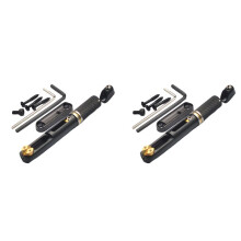 2X Saddle Headless Electric Guitar Bridge Tailpiece with Wrench for Headless Electric Guitar Black