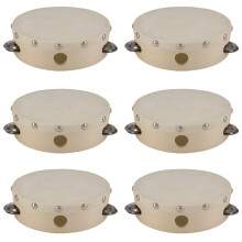 6st 6In Hand Held Tamboerijn Drum Bell Metal Jingles Percussie Muzikaal Speelgoed voor KTV Party Kids Games