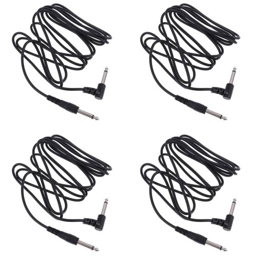 4X Gitarr AMP-Kabel 3Meter Elektrisk Patch-Sladd Gitarrförstärkare Förstärkare Gitarrkabel Elgitarrinstrument
