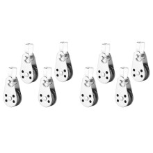 SUS316 Lifting Load Pulley Block Wheels Single Pulley Outdoor Stainless Steel Strong Pulley 8PCS