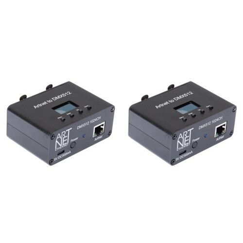 2X ArtNet DMX 512 Ethernet-Verlichtingscontrollerinterface, 2 Heelal