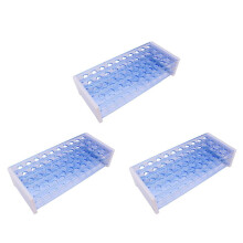 3X Support de Support de Tube Ă Essai de Laboratoire en Plastique 3 Couches pour Support de Tuyau Centrifuge de 18 mm 40 Trous
