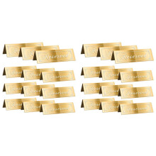 24PCS Gereserveerde Tafelborden, Gouden Gereserveerde Borden voor Bruiloften, Acryl Dubbelzijdige Gereserveerde Zitplaatsen Borden Gastreservering
