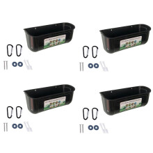 Paquet de 4 Mangeoires Ă Canard Noires, Mangeoire Suspendue, Mangeoire Ă Oie et Ă Dinde avec Clips