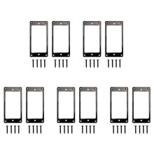 10X Substituição da Moldura da Tampa Do Anel de Captador Humbucker de Metal Compatível com Guitarras Elétricas de Montagem de Guitarra LP (Preto)