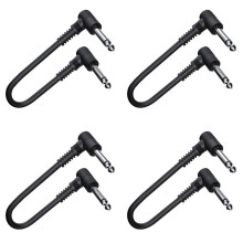 4 Peças Cabo de Pedal Instrumentos Musicais Patch Cord 15cm Fio de Efeito de Guitarra Elétrica para Amantes de Música Tocando Acessórios