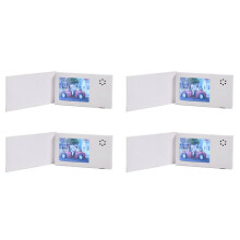 4pcs 2.4inch Birthday White Video Book Card 128MB Lcd Invitation Gift Music Greeting Card Upload Video Lcd Greeting Card