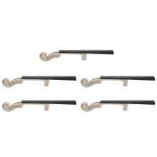 5st 4/4 Storlek Lönn Violinhals Ebenholts Gripbräda Violin Gör-det-Själv-Kit med Handsnidade Rullar