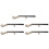 5pcs 4/4 Size Maple Violin Neck Ebony Fingerboard Violin DIY Kit with Hand Carved Scroll 1