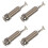 4X Mono Long Input Output Threaded Guitar  Jack NEW 1/4 Inch 2