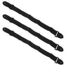 3X Gitarrengurt Plektren Akustische Ukulele Gitarre Schwarz Strap Belt Adjustable Nylon Ends Fuer Gitarren