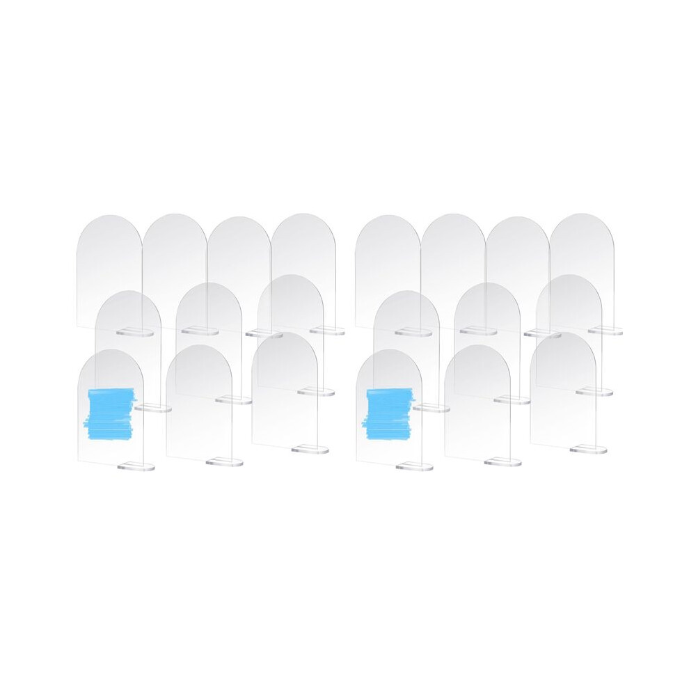 40Pcs Clear Acrylic Sign Arch With Stand Blank Guest Name Tags Wedding Table Number Holder Decoration Supplies 6031910607571