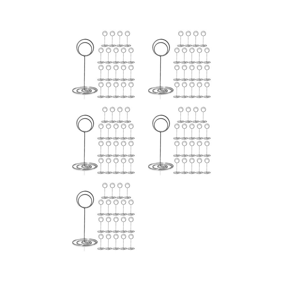 Semoic Table Number Holders 100Pcs - 3.35 Inch Place Card Holder Table Number Stands For Wedding Party Graduation Reception D