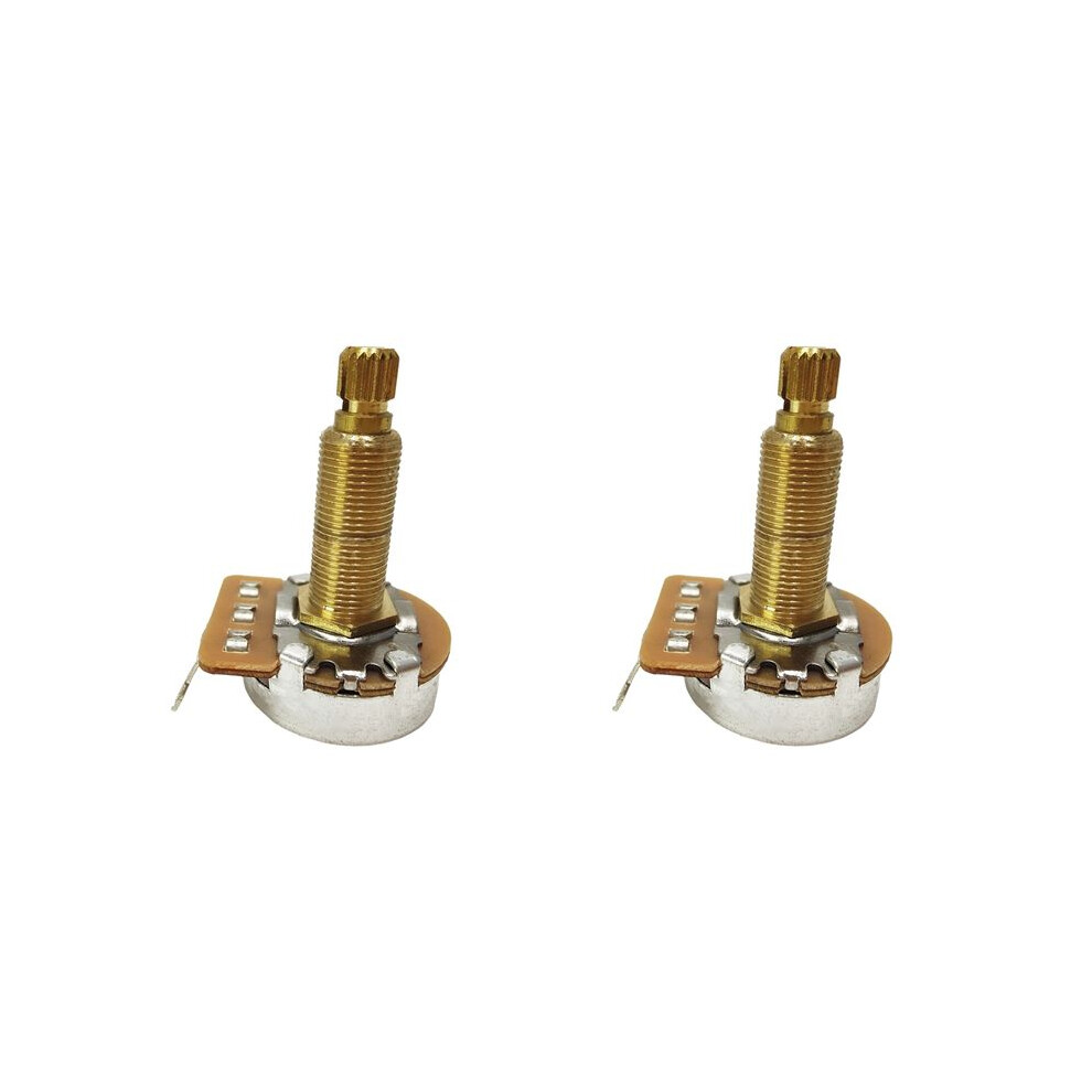 2X Potentiometer Splined Small Pot Electric Guitar Bass Effect Amp Tone Volume 28Mm A250k 6133606764206