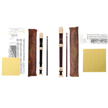 2set Irin Abs Recorder Soprano Clarinet Long Flute Baroque Recorder Fingering Musical (Black&Coffee)