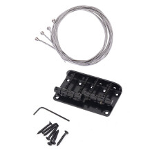 1set 4 String Vintage Style Bass Hardtail Bridge & 4 Pcs Stainless Steel Bass Strings