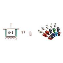 1 Pcs 5 Way Pickup Selector & 15 Pcs Guitar Picks Humb Finger Picks Metal + Plastic