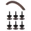 1 Pcs Figured Solid Guitar Arm Rest Guitar Parts Replacement & 6 Pcs Mushrooms  Guitar Strap Buttons Strap Locks 1