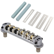 1Pcs Roller Saddle Bridge with Posts and Spanner & 2 Set for Guitar Bass Luthier Tool Guitar Fingerboard Polish